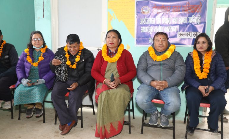 ओख्रेनीमा कृषि, स्वास्थ्य र स्वरोजगार केन्द्रित तीनदिने तालिम सम्पन्न